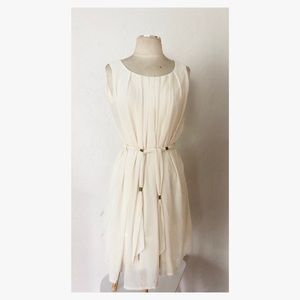 Off-white Grecian adjustable dress
